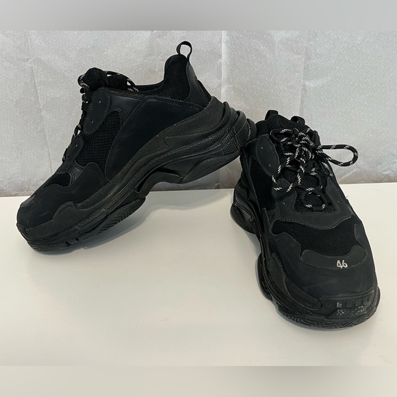 Balenciaga Other - BALENCIAGA TRIPLE S Black on Black Sneakers Trainers Men's size 13